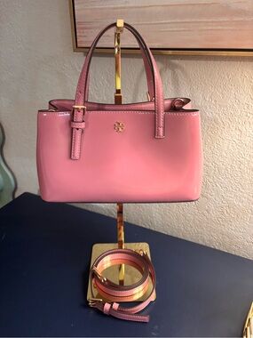 Tory Burch Pink Mini Satchel with Detachable Strap